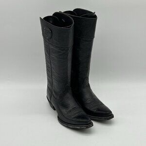 Ariat Chandler Black Leather Side Zip-Up Knee High Riding Boots Women's Size 6B